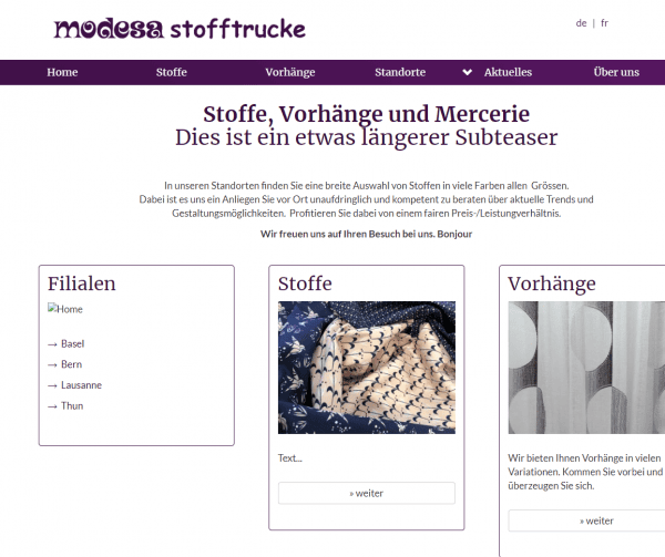 Passion Tissus Lausanne – Rideaux 2025