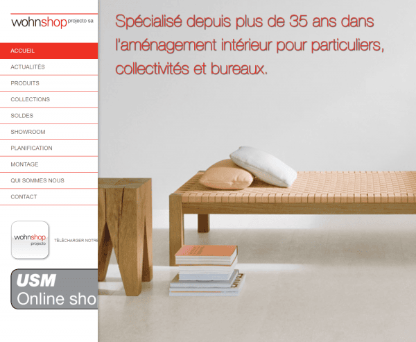 Wohnshop Projecto Lausanne - Expert en Meubles et Décoration Design