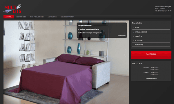 Multilits Lausanne - Votre Choix en Literie et Décoration de Chambre