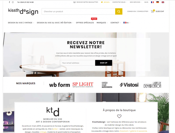 Kissthedesign Lausanne : Art Contemporain et Design du 20e Siècle
